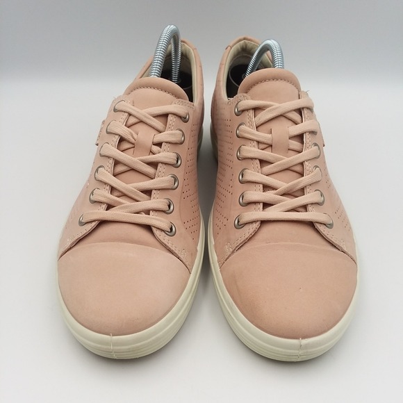 ECCO Soft 7 Sneaker Perforated Leather Casual Walking Shoes‎ Rose Dust Women's 7 - Picture 4 of 11